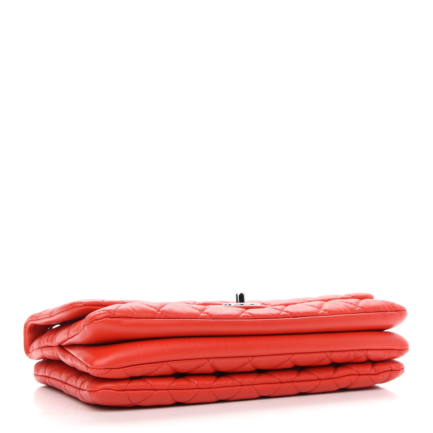 Calfskin Quilted Tender Touch Flap Bag Red