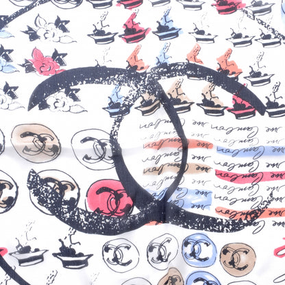Chanel Silk CC Icon Print Scarf 1 of 8
