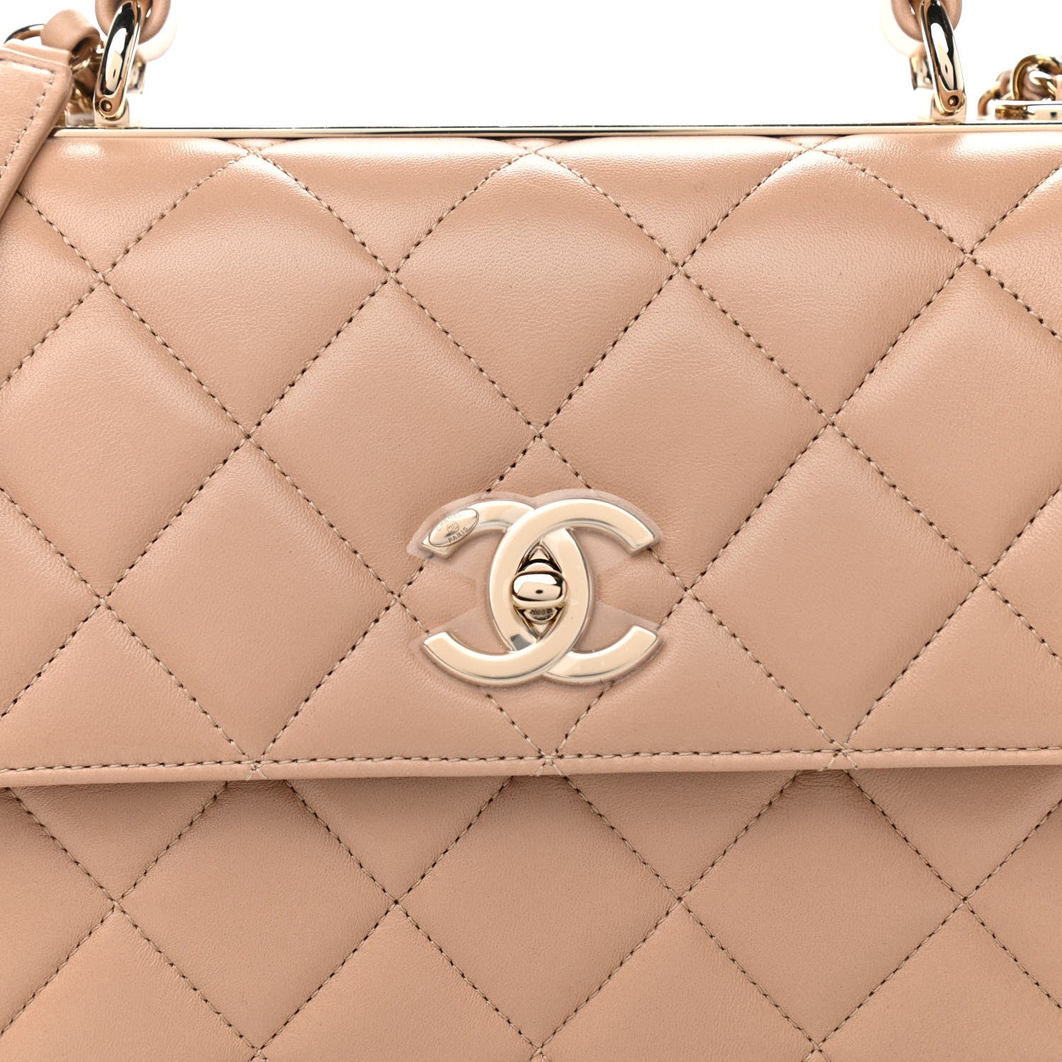 Chanel Lambskin Quilted Small Trendy CC Dual Handle Flap Bag Beige 8 of 10