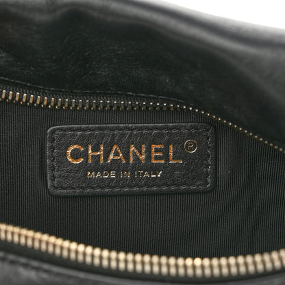 Chanel Lambskin Quilted Waist Bag Fanny Pack Black 6 of 12