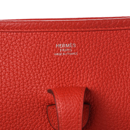 Hermes Taurillon Clemence Evelyne III PM Rouge Tomate 6 of 8