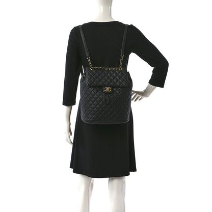 Chanel Lambskin Quilted Large Urban Spirit Backpack Black 2 of 9