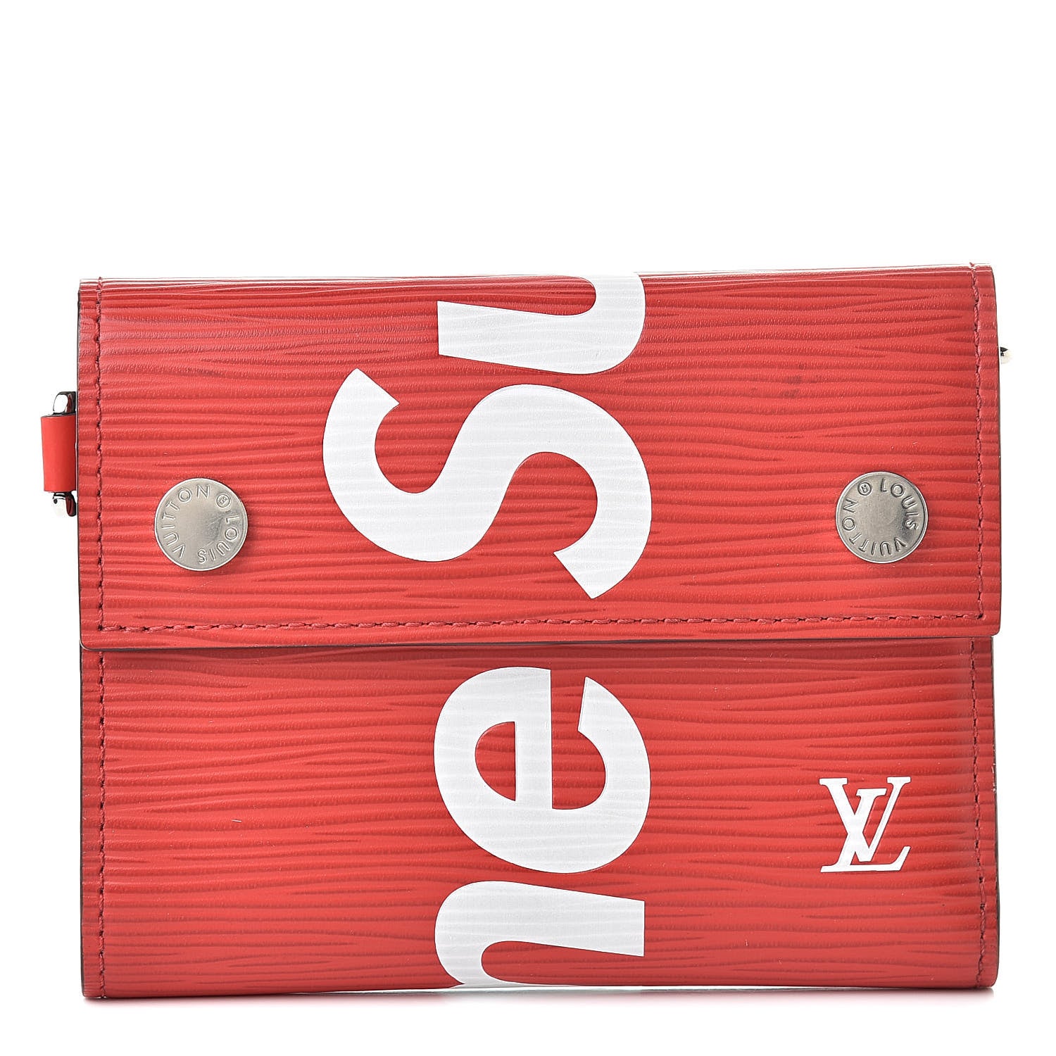 Louis Vuitton X SUPREME Epi Chain Wallet Red 1 of 7
