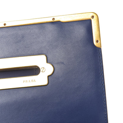 Prada City Calf Saffiano Astrology Cahier Bag Bluette Black 7 of 12