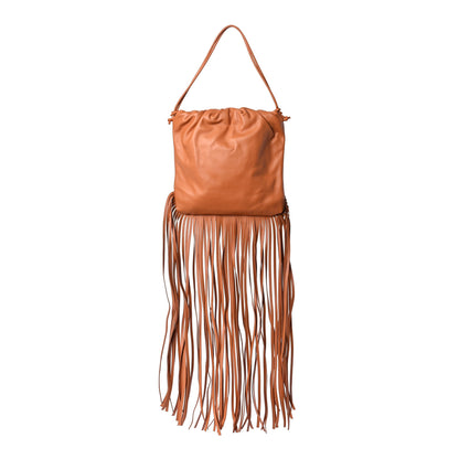 Bottega Veneta Nappa The Fringe Pouch Shoulder Bag Clay 1 of 8