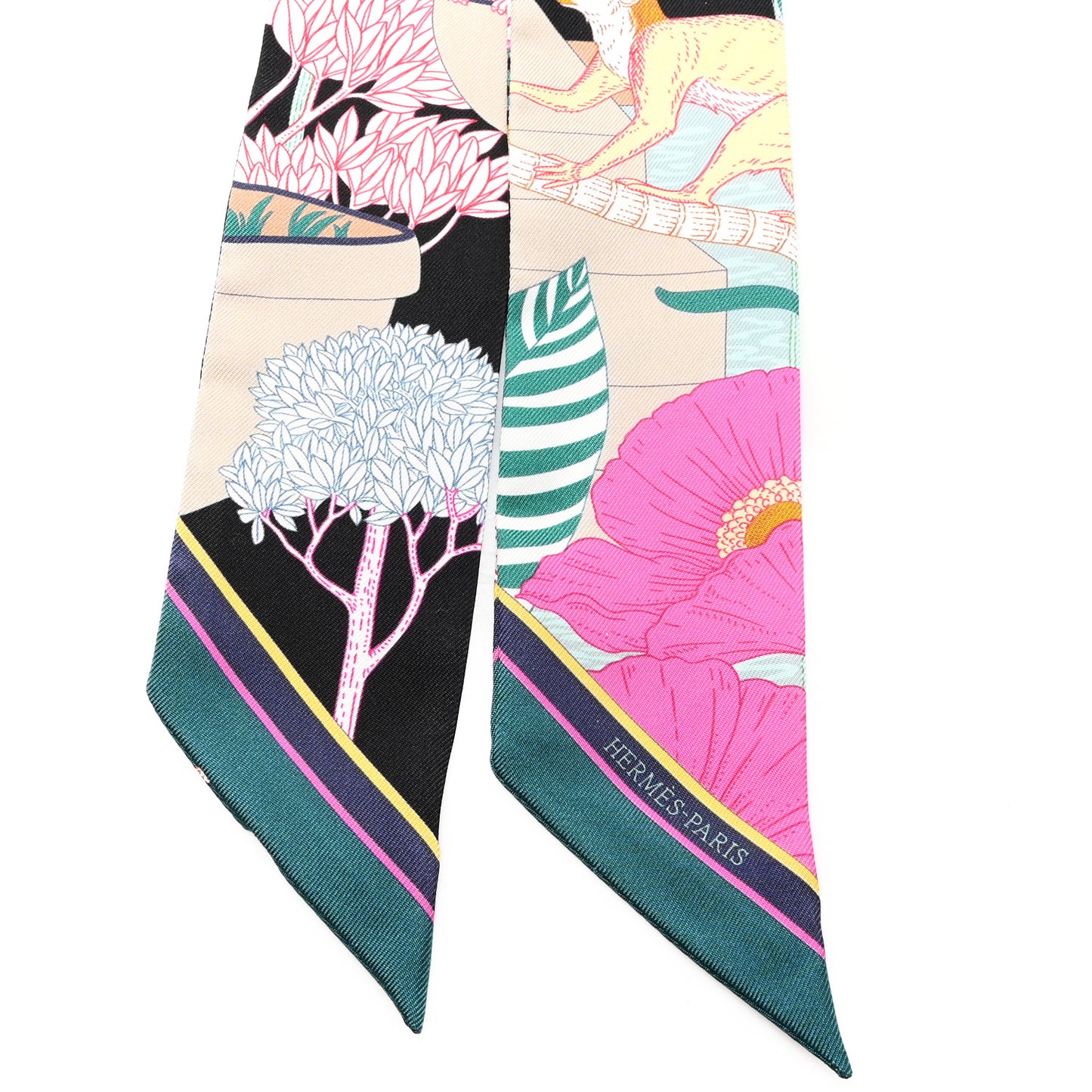 Silk Precious Paradise Twilly Black Beige Multicolor