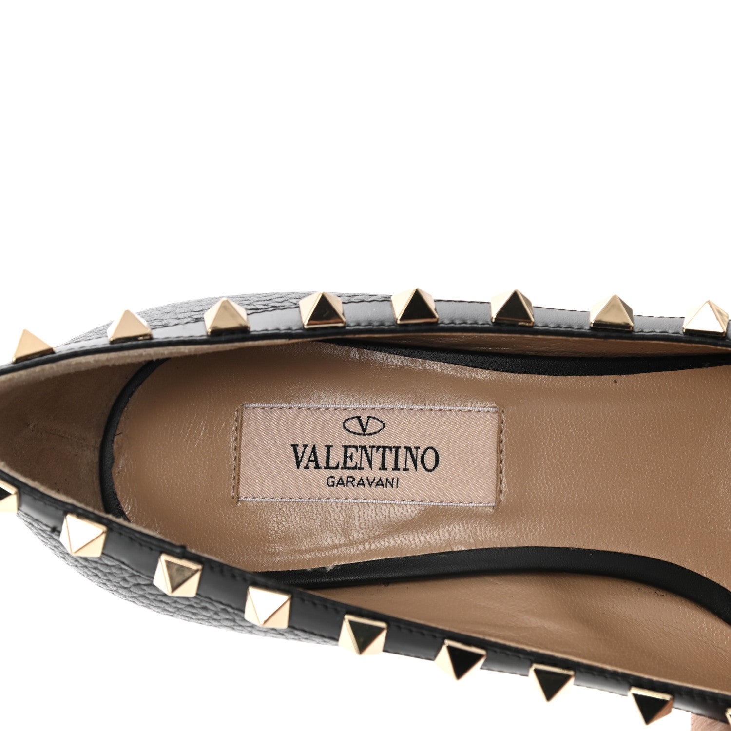 Valentino Garavani Pebbled Calfskin Rockstud 50mm Pumps 35 Black 7 of 10
