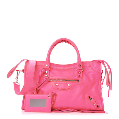 Balenciaga Agneau Classic Silver Hardware S City Rose Fluo 1 of 14