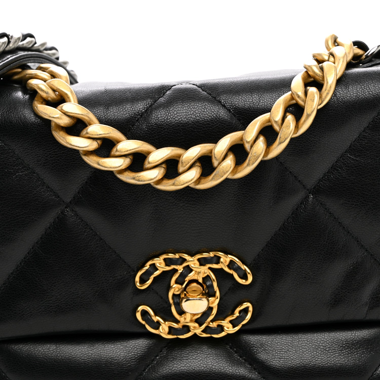 Chanel Goatskin Quilted Medium Chanel 19 Flap Black 8 of 10