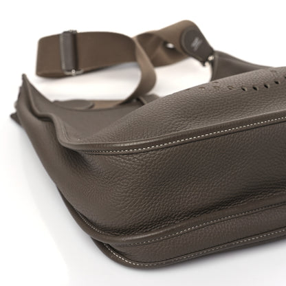 Hermes Taurillon Clemence Evelyne III GM Etoupe 8 of 9