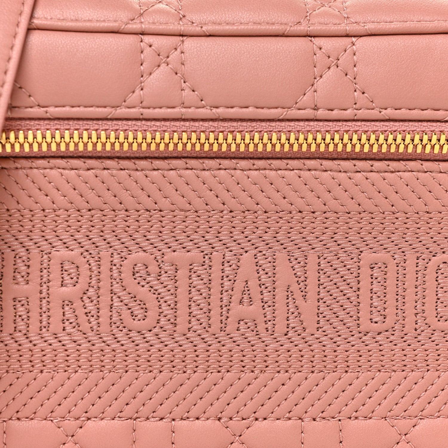 Christian Dior Lambskin Cannage Small Diortravel Vanity Case Pink 7 of 9