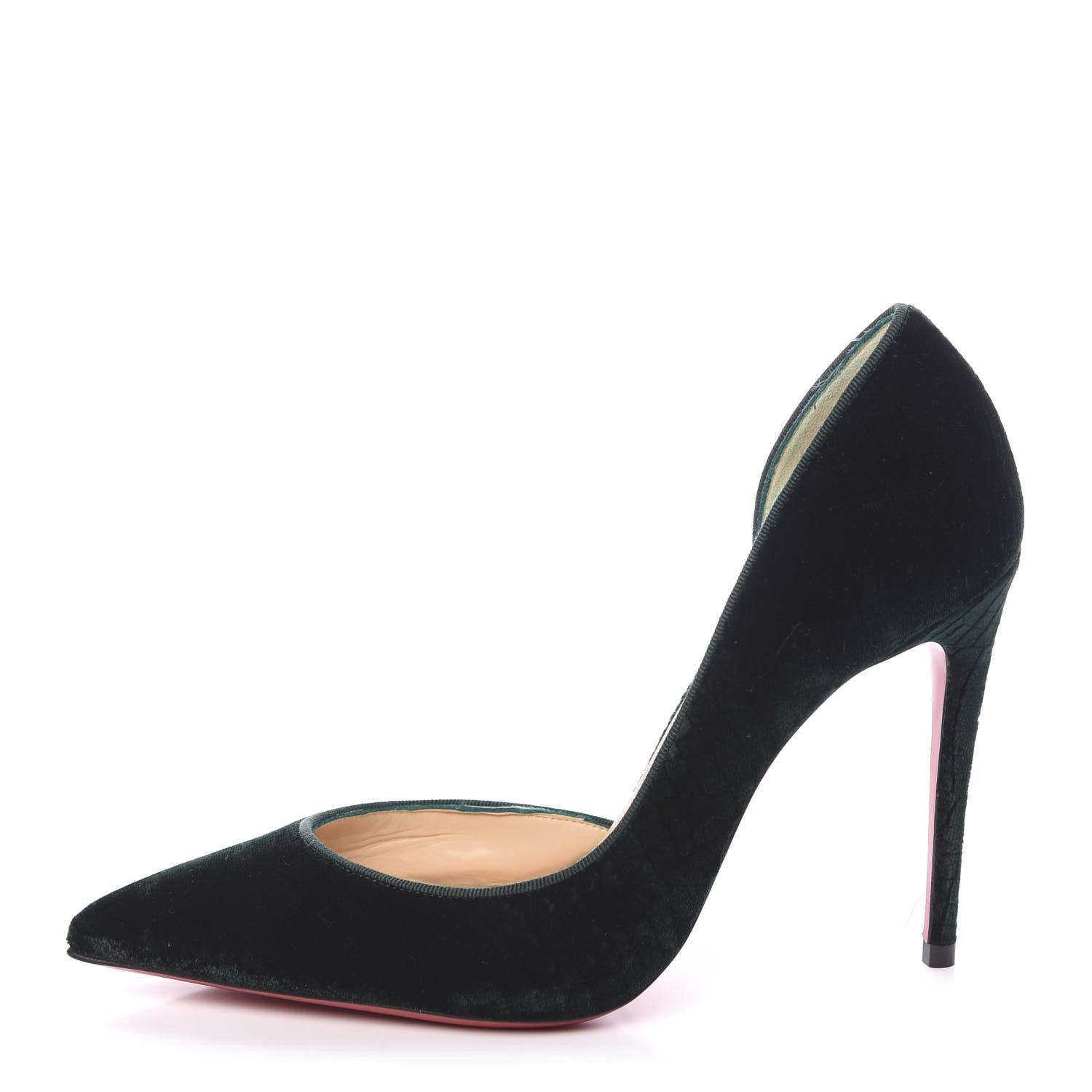 Christian Louboutin Velluto Stamp Iriza 100 Pumps 36.5 Verde 1 of 18