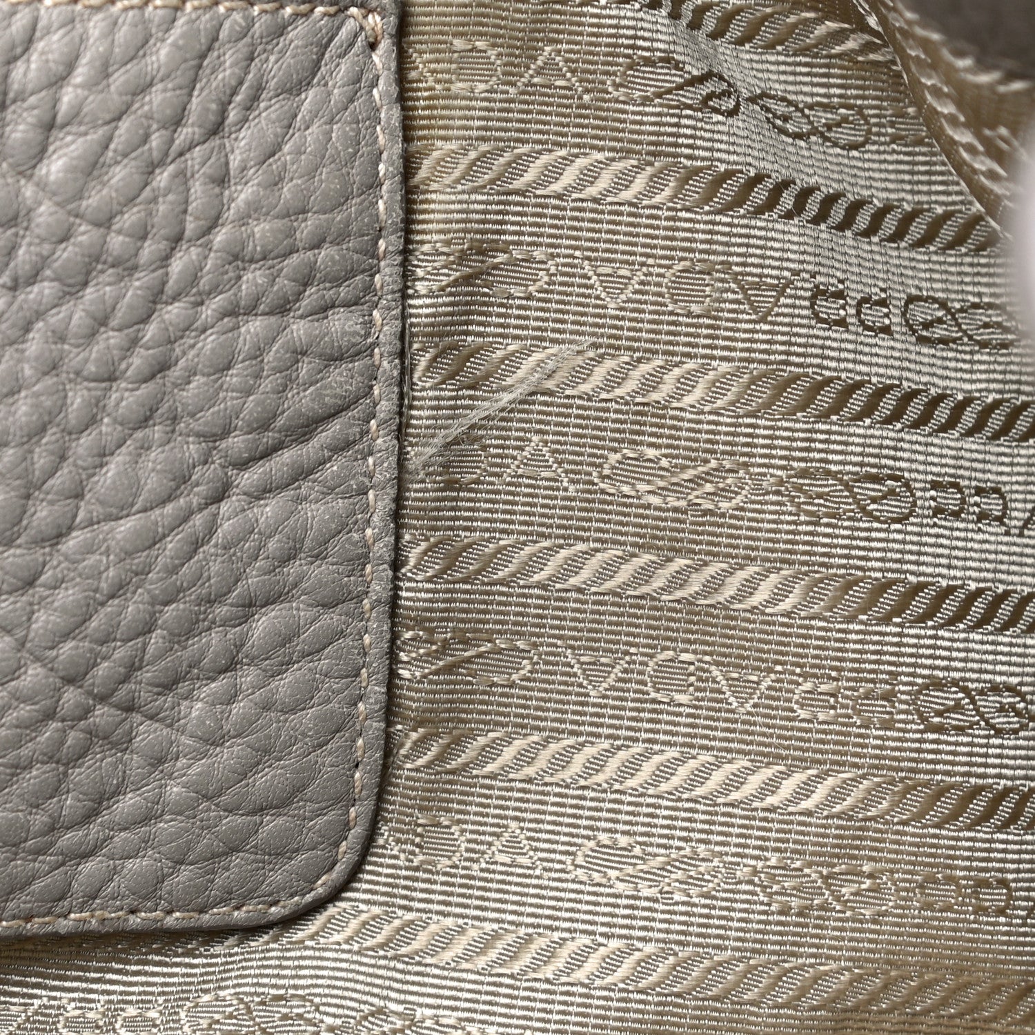 Prada Vitello Daino Shoulder Bag Argilla 10 of 29