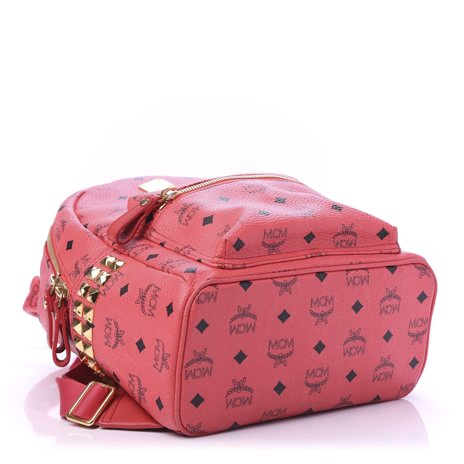 MCM Visetos Small Side Stud Stark Backpack Corail 3 of 8