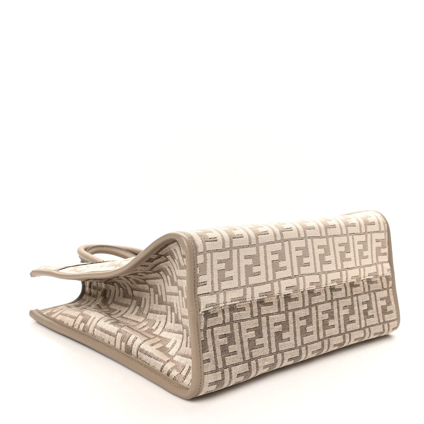 Chenille Vitello Cher FF Medium Fendi Sunshine Shopper Tote Tortora