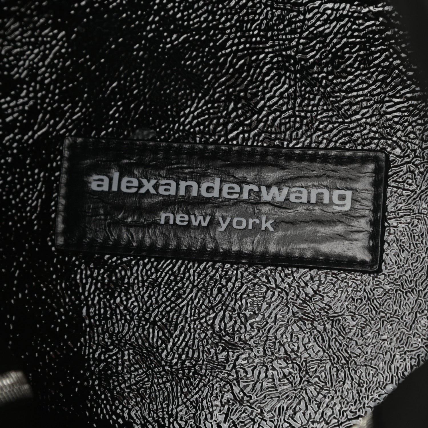 Alexander Wang Suede Crystal Embellished Logo Roxy Tote Black 6 of 8