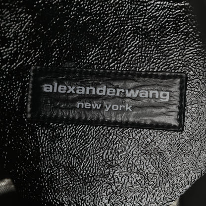 Alexander Wang Suede Crystal Embellished Logo Roxy Tote Black 6 of 8