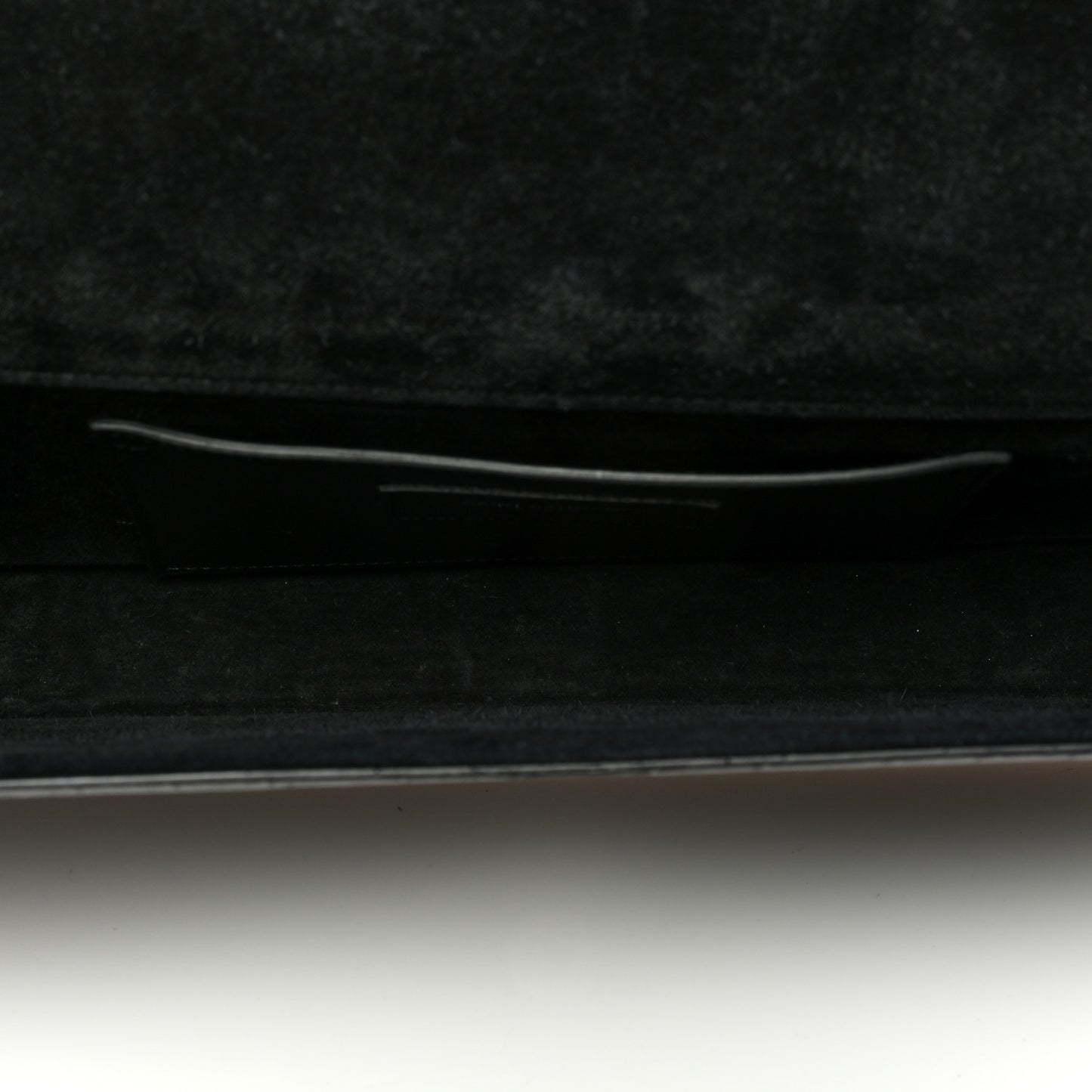 Calfskin Crocodile Embossed Classic Monogram Cassandre Clutch Black