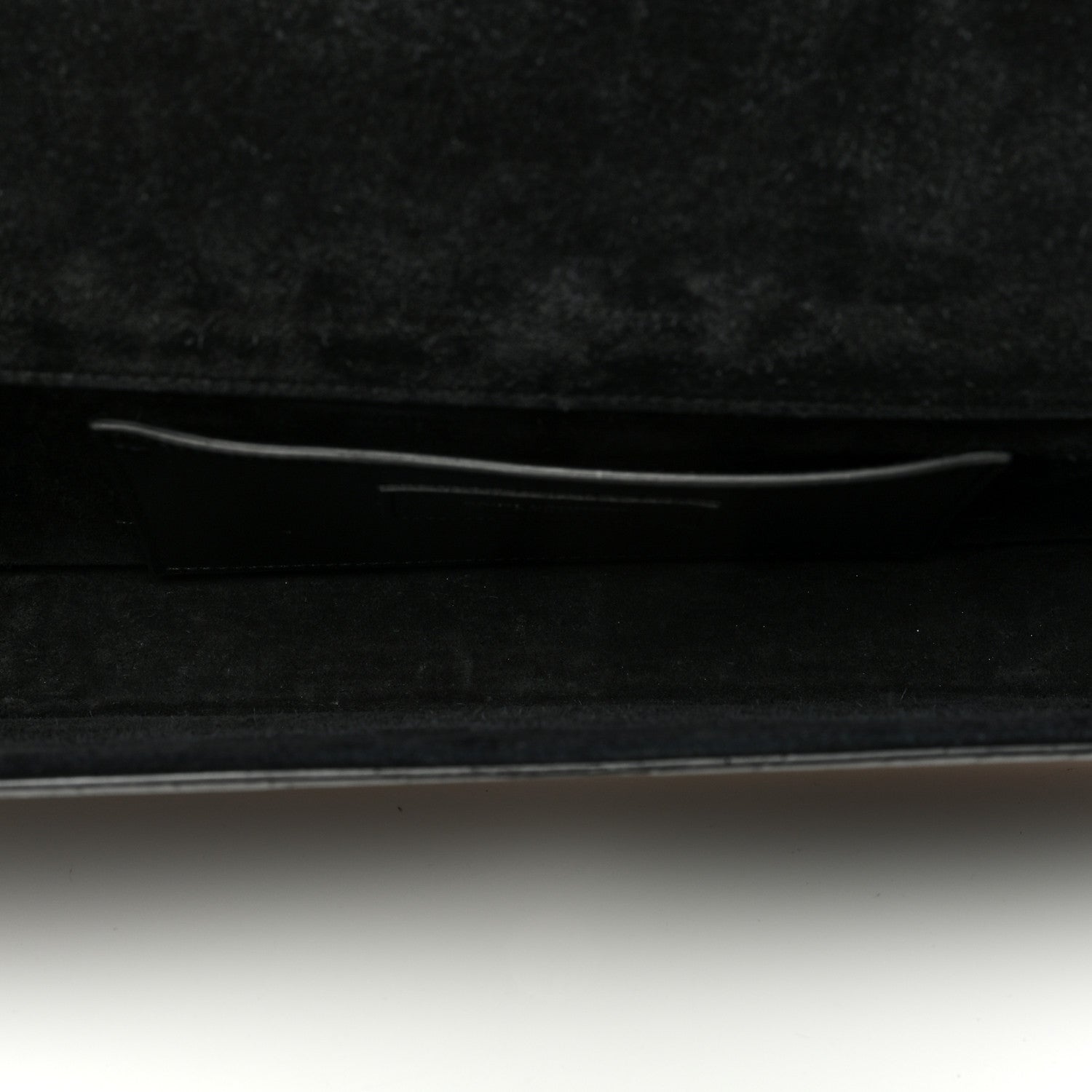 Saint Laurent Calfskin Crocodile Embossed Classic Monogram Cassandre Clutch Black 5 of 8