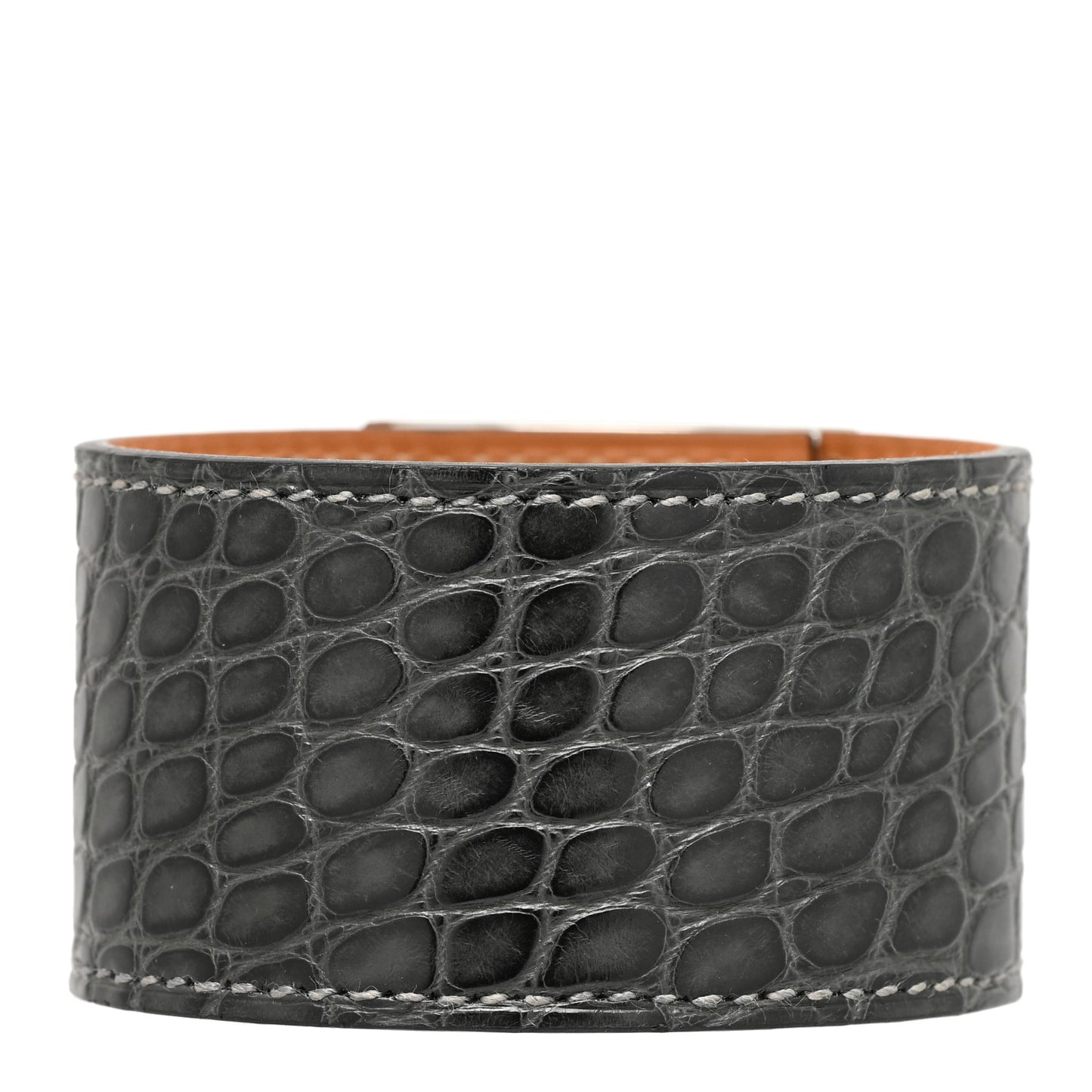 Shiny Alligator Kelly Dog Bracelet Graphite
