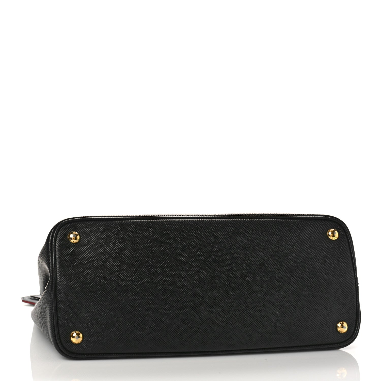 Prada Saffiano Cuir Medium Double Bag Black Fuoco 4 of 13