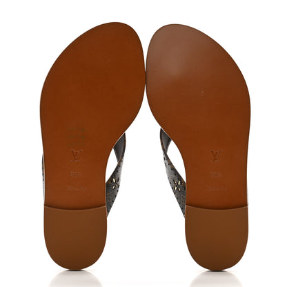Louis Vuitton Monogram Sunny Flat Thong Sandals 38.5 Brown 5 of 8
