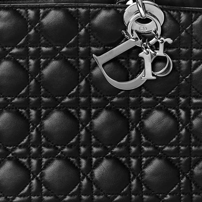 Christian Dior Lambskin Cannage Small Dior Soft Shopping Tote Black 8 of 11