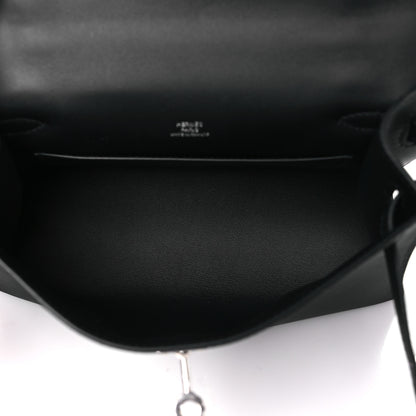 Hermes Swift Kelly Pochette Clutch Black 5 of 11
