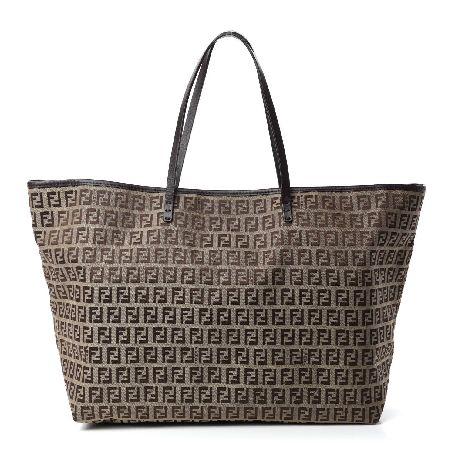Fendi Zucchino Shopping Tote Tobacco Brown 1 of 9