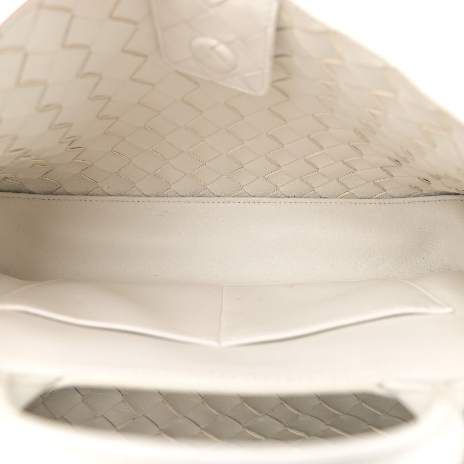 Bottega Veneta Nappa Intrecciato Small East West Andiamo Shoulder Bag White 6 of 12