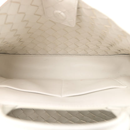 Bottega Veneta Nappa Intrecciato Small East West Andiamo Shoulder Bag White 6 of 12