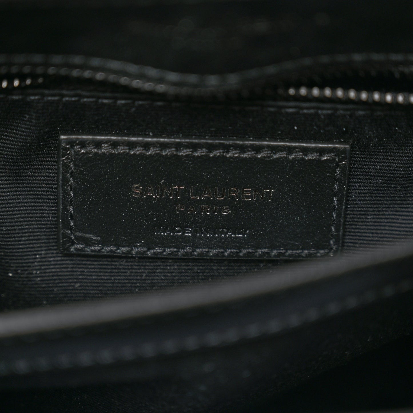 Calfskin Y Quilted Monogram Monochrome Toy Loulou Crossbody Bag Black