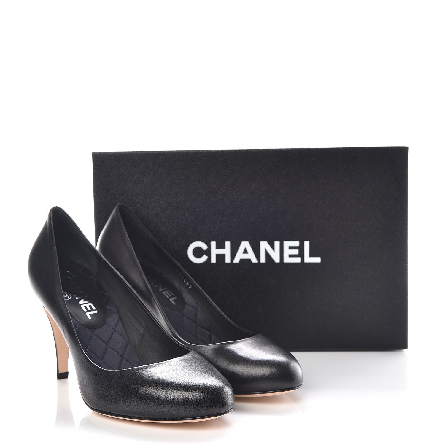 Chanel Lambskin Crystal CC Pumps 37 Black 9 of 9