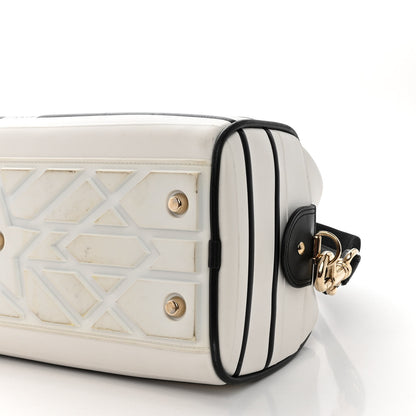 Christian Dior Calfskin Dior Vibe Zip Bowling Bag White 9 of 10