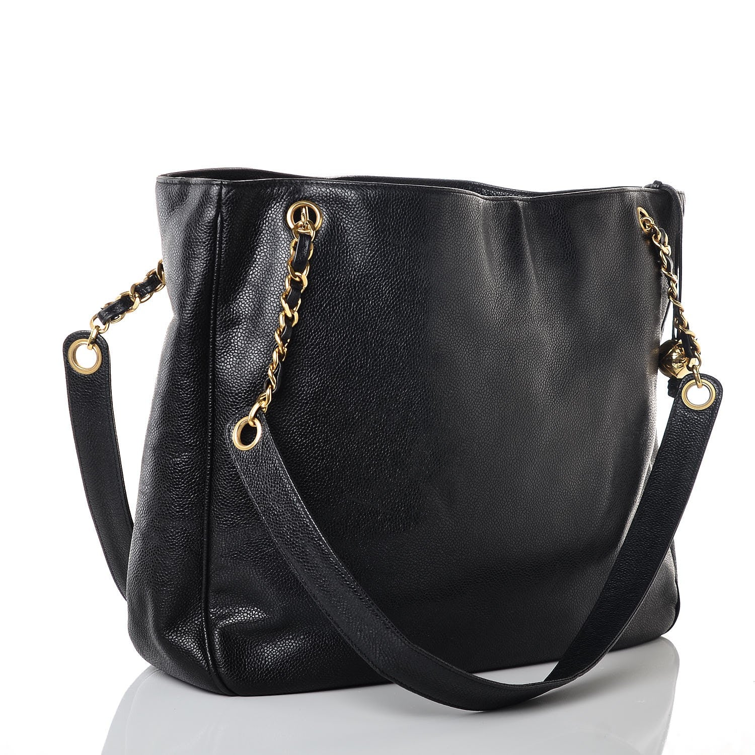 Chanel Caviar Large CC Shoulder Bag Black 3 of 7