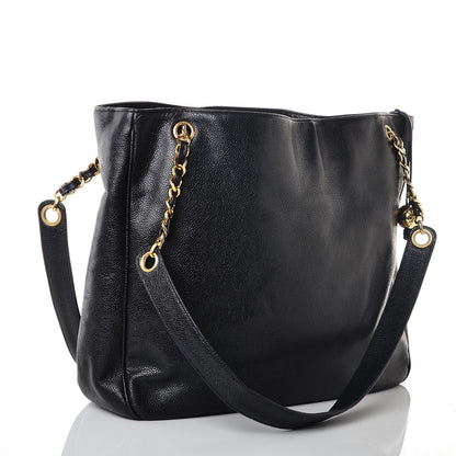 Chanel Caviar Large CC Shoulder Bag Black 3 of 7