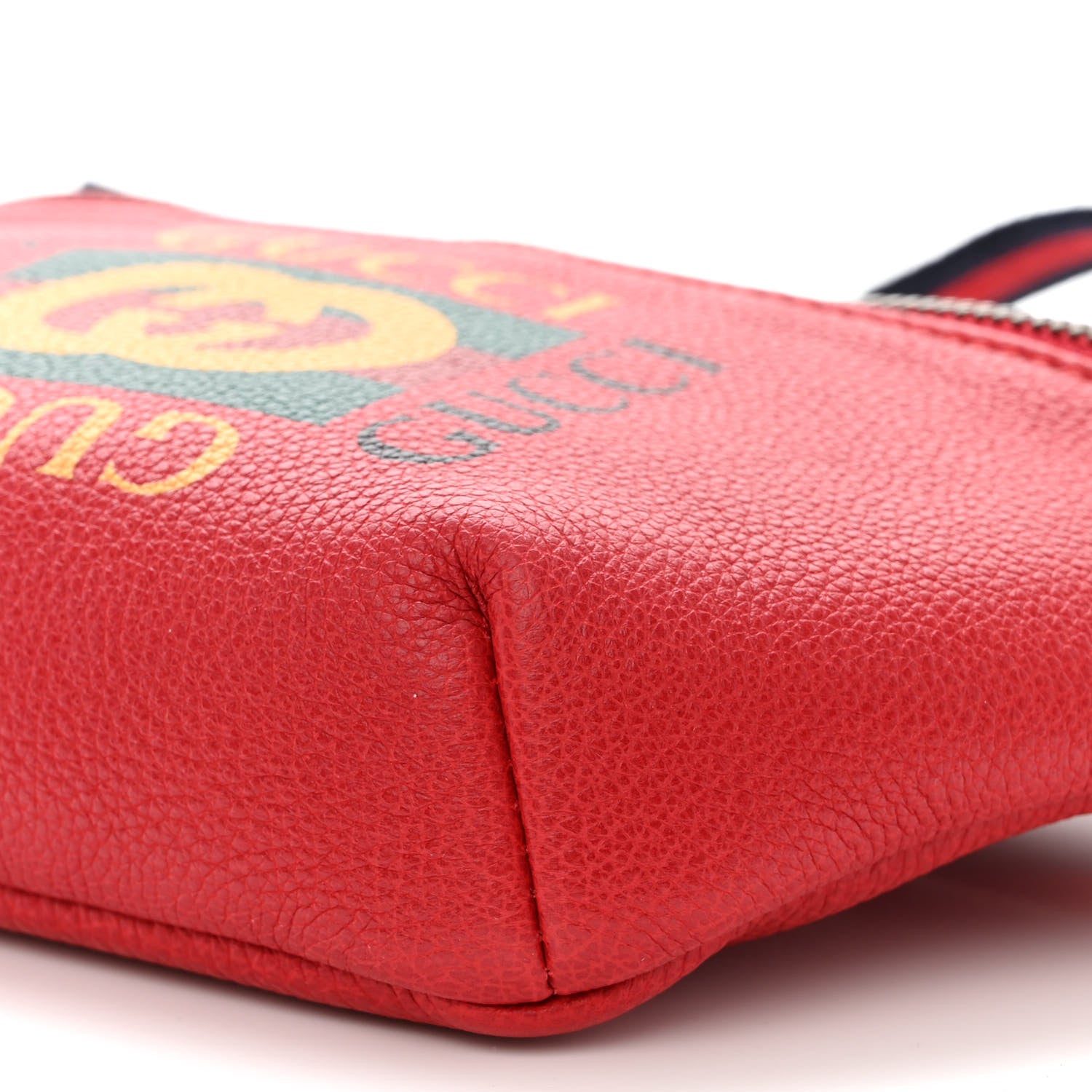 Gucci Grained Calfskin Small Logo Belt Bag Hibiscus Red 11 of 11