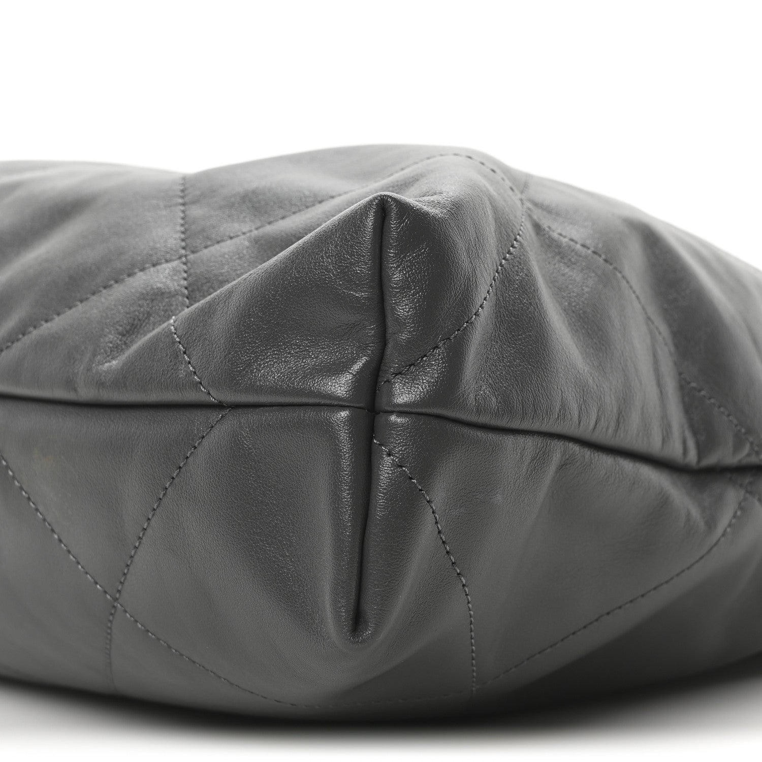 Chanel Shiny Calfskin Quilted Chanel 22 Dark Grey 10 of 10
