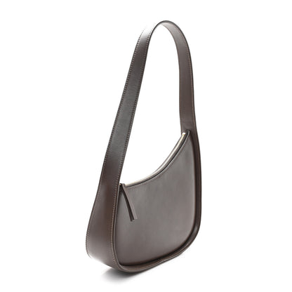 The Row Smooth Calfskin Half Moon Shoulder Bag Brown 3 of 9