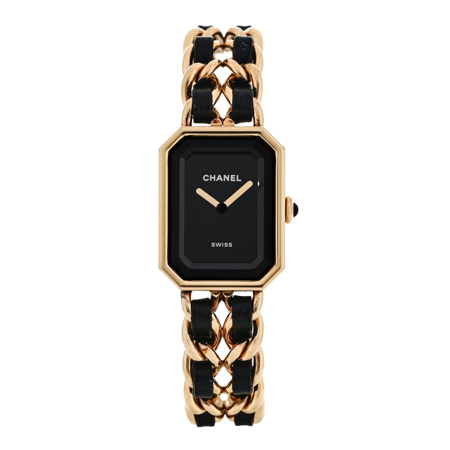 Chanel Stainless Steel Lambskin 20mm Chain Premiere Quartz Watch Gold 1 of 5
