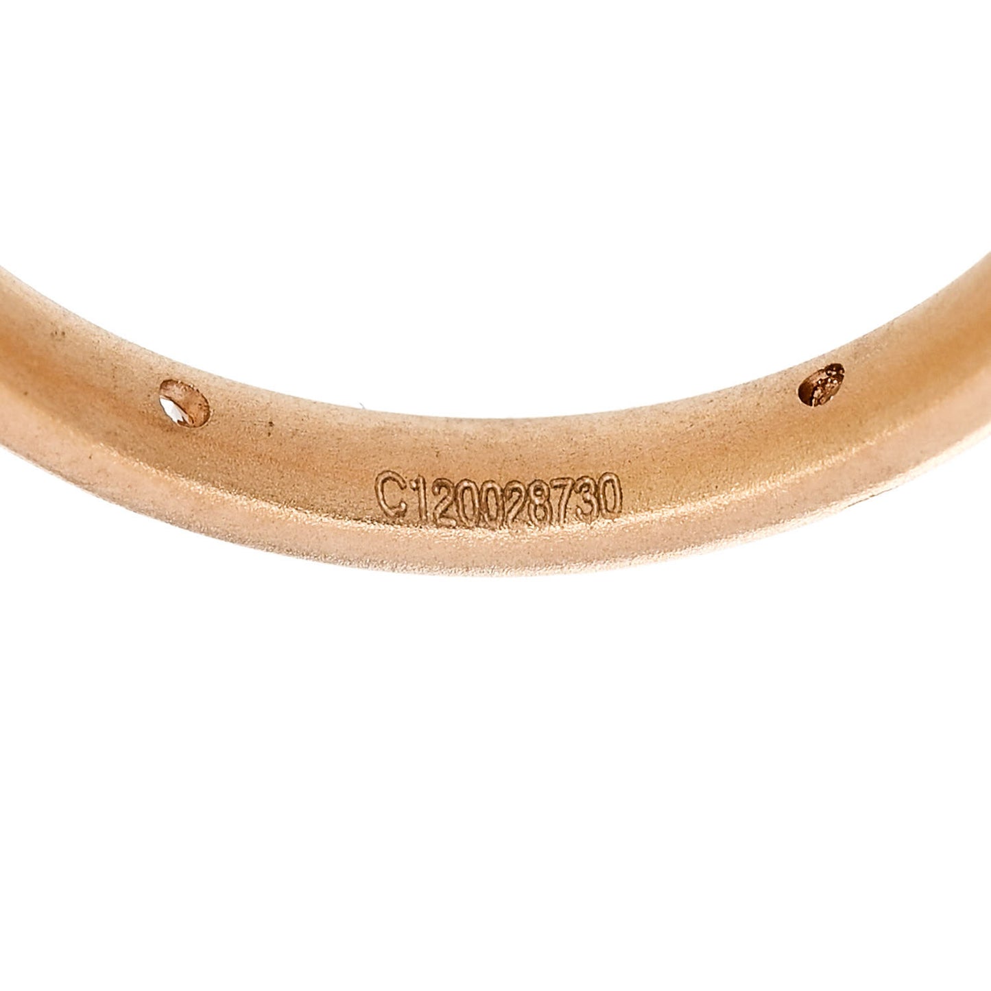 18K Rose Gold Diamond Lucciole Band Ring 53 6.25