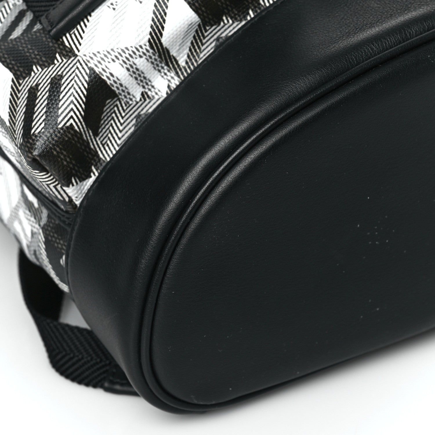 MCM Cubic Monogram Medium Bradenburg Backpack Black White 7 of 9