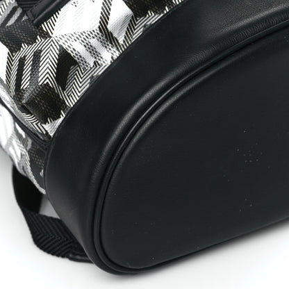 MCM Cubic Monogram Medium Bradenburg Backpack Black White 7 of 9