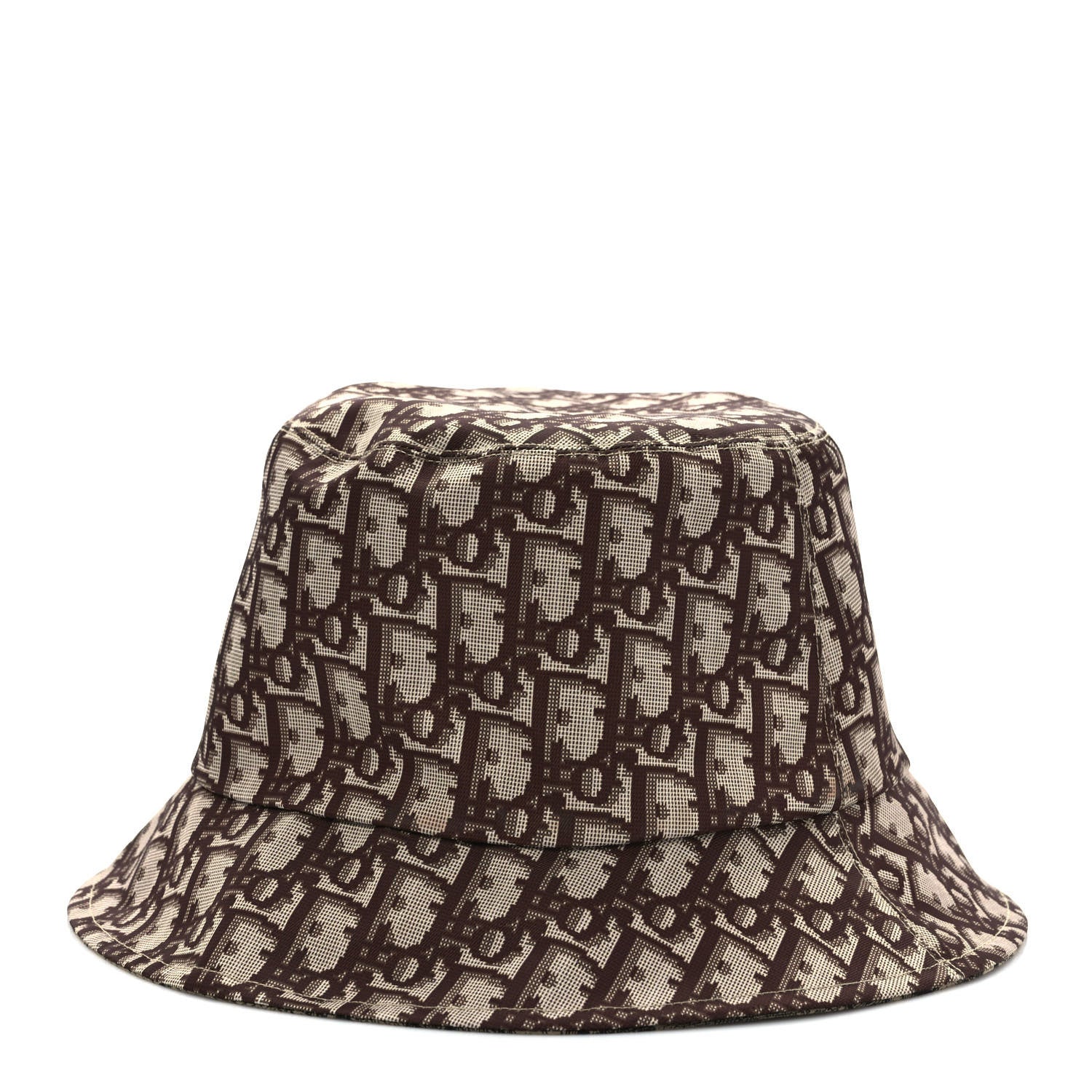 Christian Dior Oblique Toile De Jouy Reversible Teddy-D Small Brim Bucket Hat 58 Hazelnut Black 3 of 13