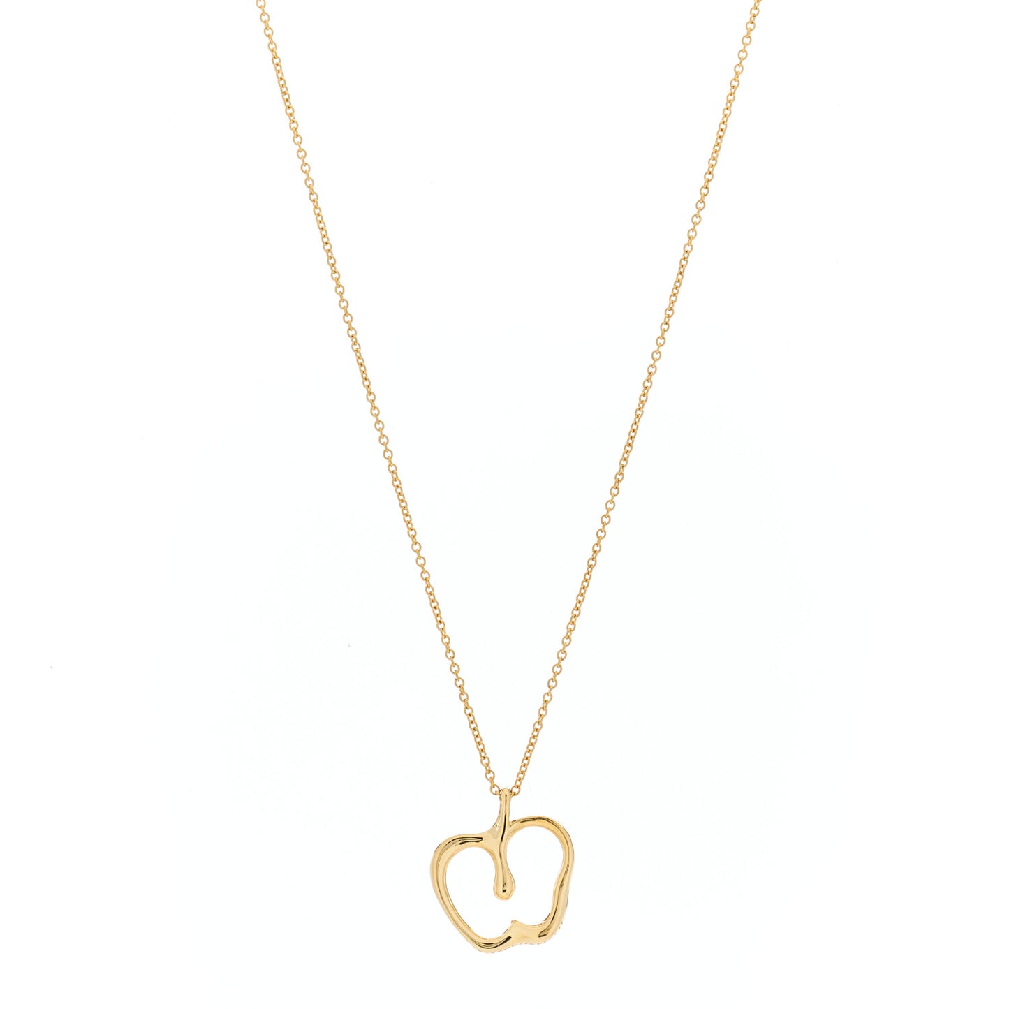 18k Yellow Gold Elsa Peretti Apple Pendant Necklace