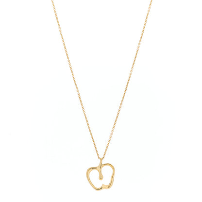 Tiffany 18k Yellow Gold Elsa Peretti Apple Pendant Necklace 1 of 5