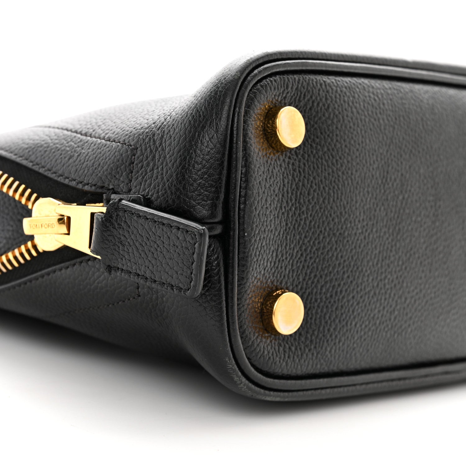 Tom Ford Pebbled Calfskin Small Jennifer Zip Tote Black 8 of 9