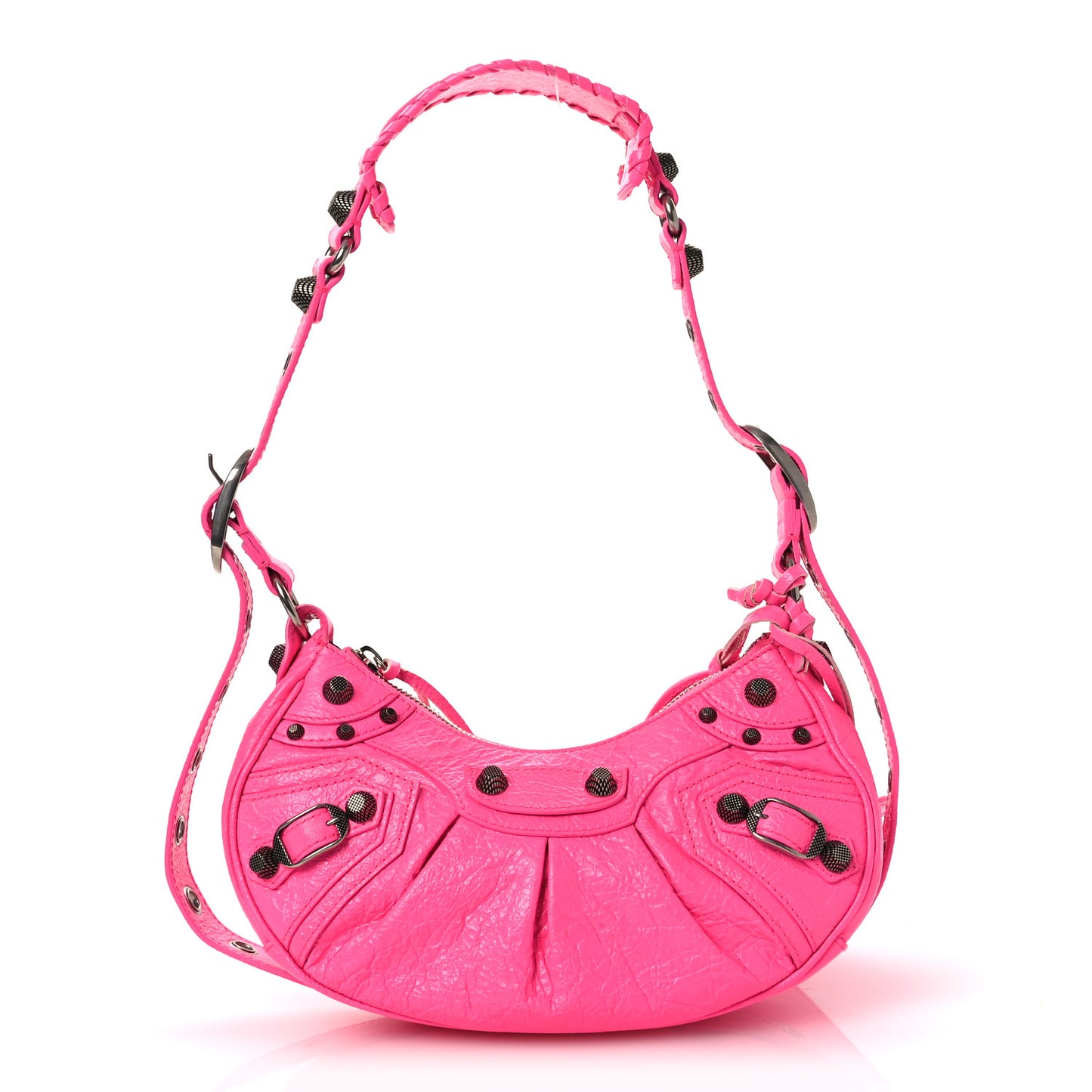 Agneau Arena Le Cagole Shoulder Bag XS Hot Pink