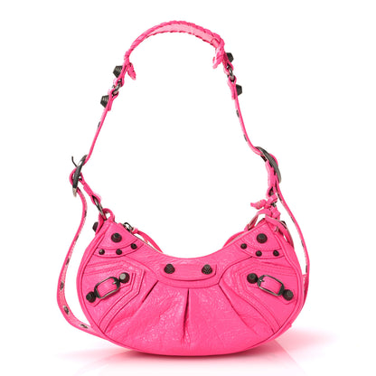 Balenciaga Agneau Arena Le Cagole Shoulder Bag XS Hot Pink 1 of 11