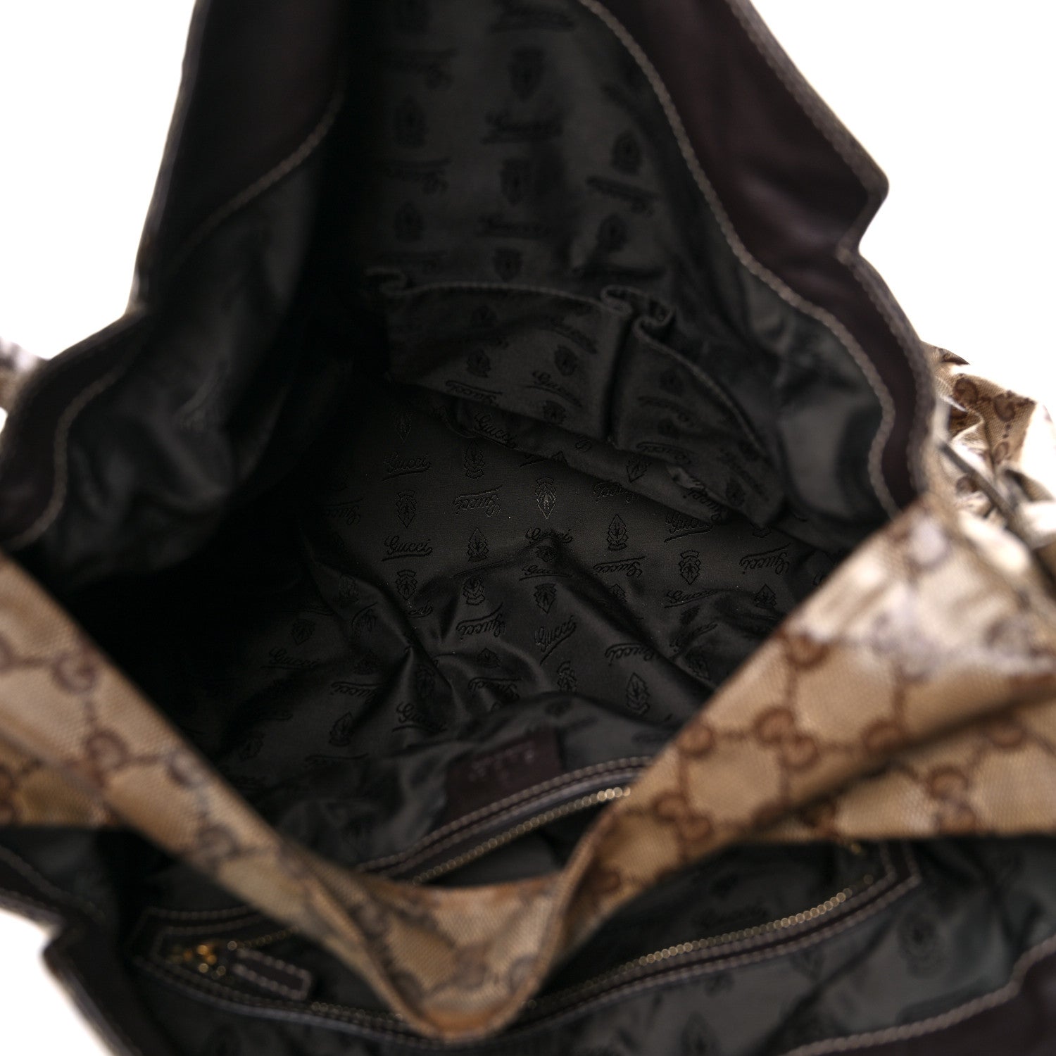 Gucci Crystal Monogram Medium Hysteria Tote Brown 6 of 14